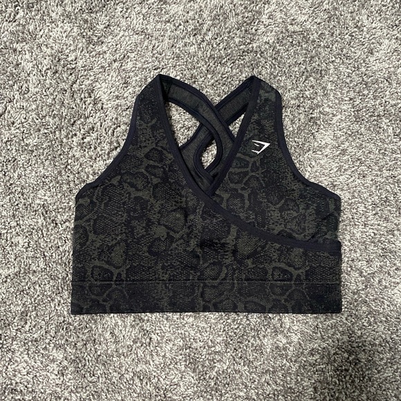 Gymshark Other - Gymshark Adapt Animal Seamless Sports Bra In Grey & Black NEW Size Medium